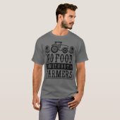Geen voedsel zonder boeren landbouwtractor t-shirt (Voorkant volledig)