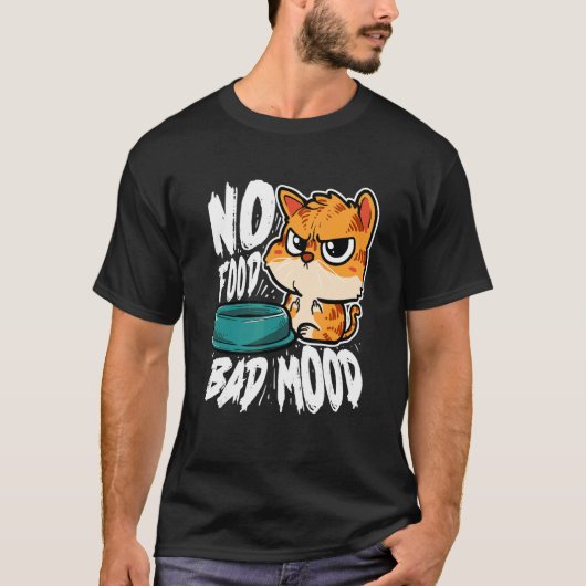 Geen voedselbad-slechthorende kat t-shirt (Voorkant)