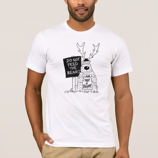 Geen voer voor de Beren Funny T-shirts (Voorkant)