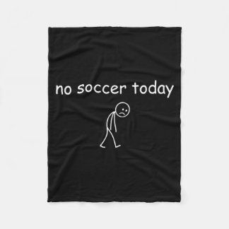 Geen voetbal vandaag, grappig verdrietig spelerdes fleece deken
