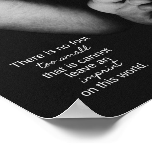 "Geen voetbots te klein" miskraam Poster (Hoek)