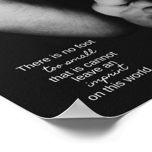 "Geen voetbots te klein" miskraam Poster (Hoek)