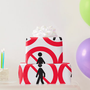 Geen voetgangers wegbord cadeaupapier