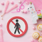 Geen voetgangers wegbord papieren bordje (Feest)