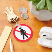 Geen voetgangers wegbord sleutelhanger