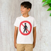Geen voetgangers wegbord t-shirt