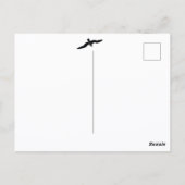 Geen vogel zwelt te hoog op tijdens de vlucht briefkaart (Achterkant)