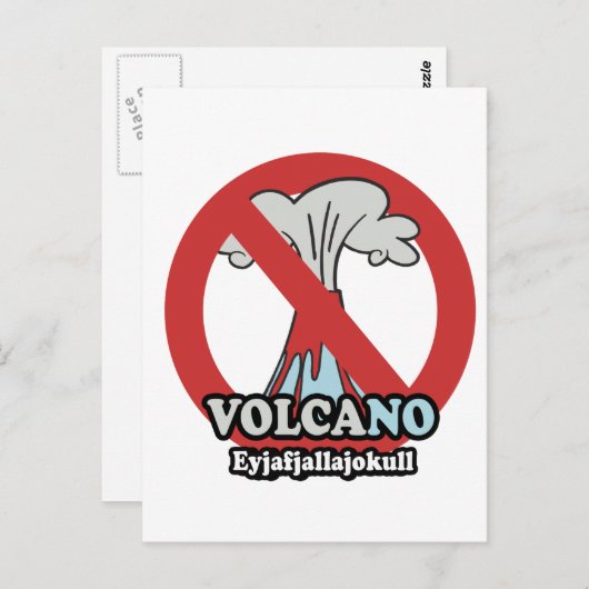 GEEN VOLCANO BRIEFKAART (Voorkant / Achterkant)