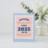 Geen voornemens dit jaar briefkaart (Staand voorkant)