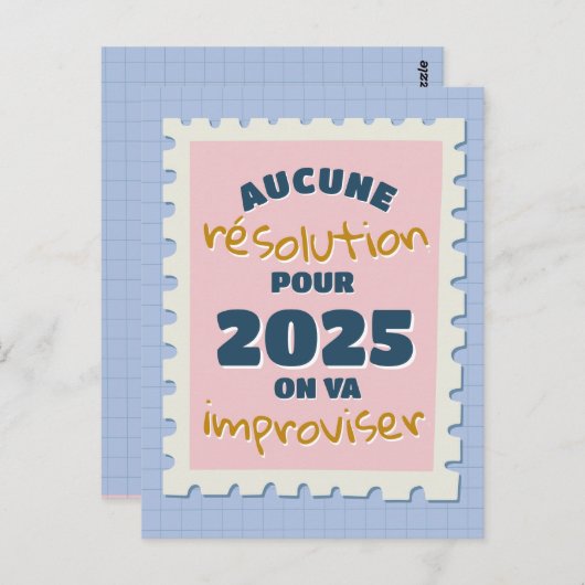 Geen voornemens dit jaar briefkaart (Voorkant / Achterkant)