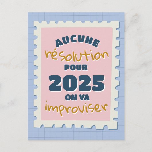 Geen voornemens dit jaar briefkaart (Voorkant)