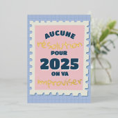 Geen voornemens dit jaar Kerstkaart met folie Folie Feestdagenkaart (Staand Voorkant)