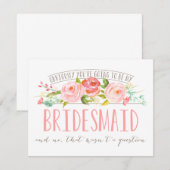 Geen vraag, Bridesmaid Roos Garden Kaart (Voorkant / Achterkant)