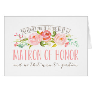 Geen vraag, Matron of Honor Roos Garden