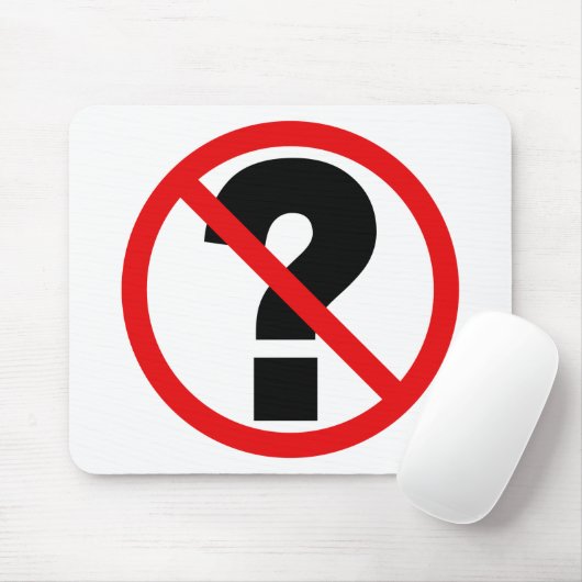 Geen vragen muismat (Met muis)