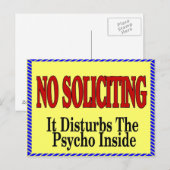 Geen vragen, Psycho Inside Briefkaart (Voorkant / Achterkant)