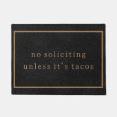 Geen vragen, tenzij het Tacos Custom Funny is Deurmat (Voorkant)