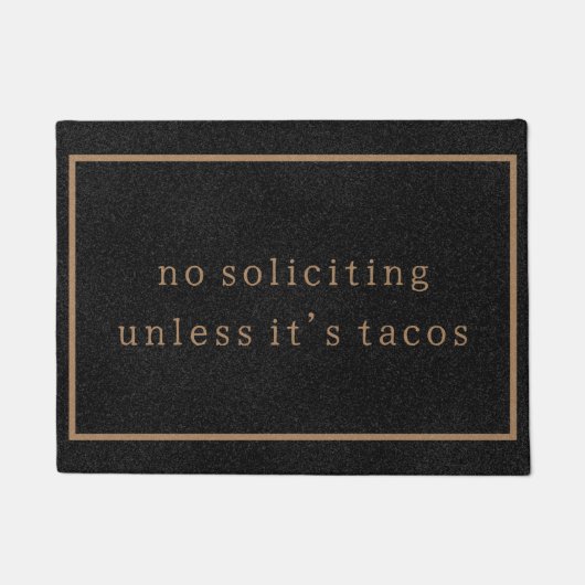 Geen vragen, tenzij het Tacos Custom Funny is Deurmat (Voorkant)