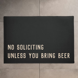 Geen vragen tenzij je bier grappig brengt deurmat