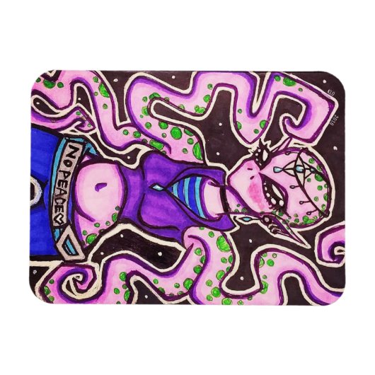 Geen Vrede Alien Magnet Magneet (Horizontaal)