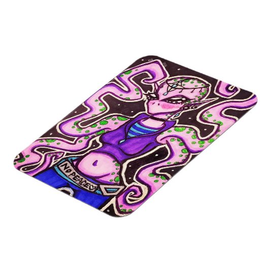 Geen Vrede Alien Magnet Magneet (Linkerzijde)