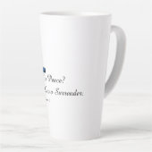 Geen vrede. Weet overgave Christelijk Latte Mok (Rechterhoek)