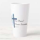 Geen vrede. Weet overgave Christelijk Latte Mok (Voorkant)