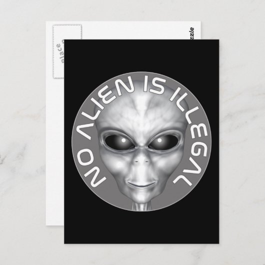 Geen vreemdeling is illegaal briefkaart (Voorkant / Achterkant)