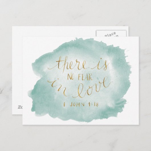 Geen Vrees in het Briefkaart van de Liefde (Voorkant / Achterkant)