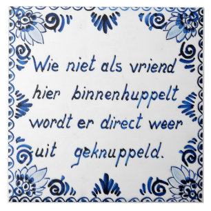 Geen vriend? Weer eruit geschopt. Tegeltje