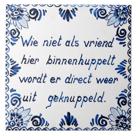 Geen vriend? Weer eruit geschopt. Tegeltje (Voorkant)