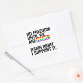 Geen vrijheid totdat we gelijk zijn ronde sticker (Envelop)