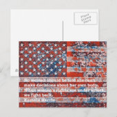 Geen vrouw briefkaart (Voorkant / Achterkant)