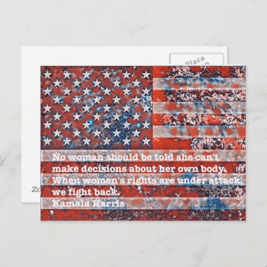 Geen vrouw briefkaart (Voorkant / Achterkant)