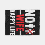 Geen vrouw gelukkig leven echtgenotes bruid bruide fleece deken (Voorkant (Horizontaal))