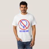 Geen vrouw getrouwd t-shirt (Voorkant volledig)