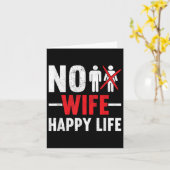 Geen vrouw Happy Life Wives Bruid Bruidegom Huweli Kaart (Gele Bloem)