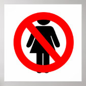 Geen vrouwenteken poster (Voorkant)