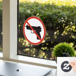 Geen Vuurwapens Binnen Winkel Of Bedrijf Raamsticker