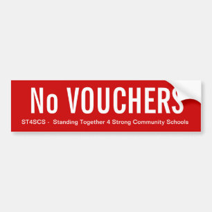 Geen waardebonnen bumpersticker