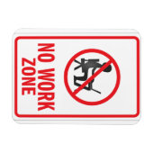 Geen waarschuwingsbord voor werkzone magneet (Horizontaal)