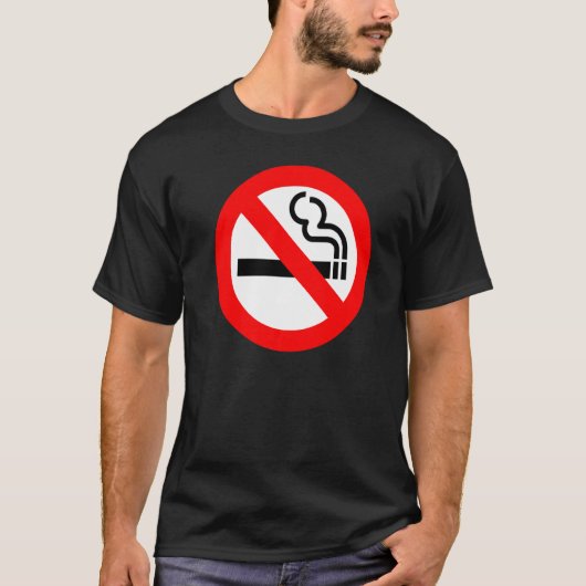 Geen waarschuwingsbord Zuurstof niet-rokerstof T-shirt (Voorkant)