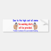 Geen waarschuwingsschokken bumpersticker (Voorkant)