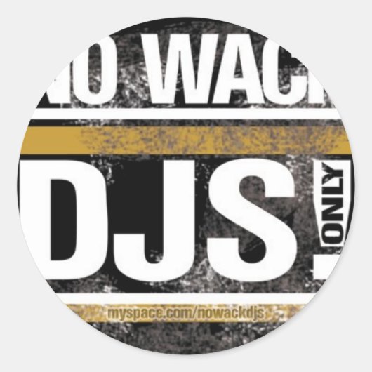 Geen Wack DJ's Ronde Sticker (Voorkant)