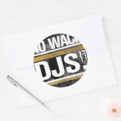 Geen Wack DJ's Ronde Sticker (Envelop)