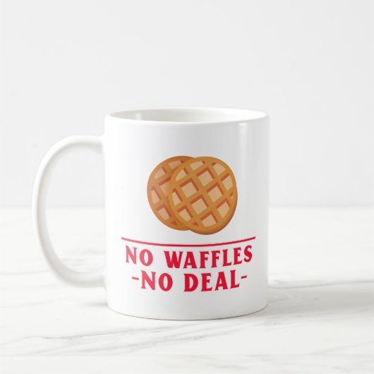 Geen wafels geen deal koffiemok (Links)