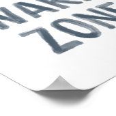 Geen Wake Zone Beach Nursery Decor Poster (Hoek)