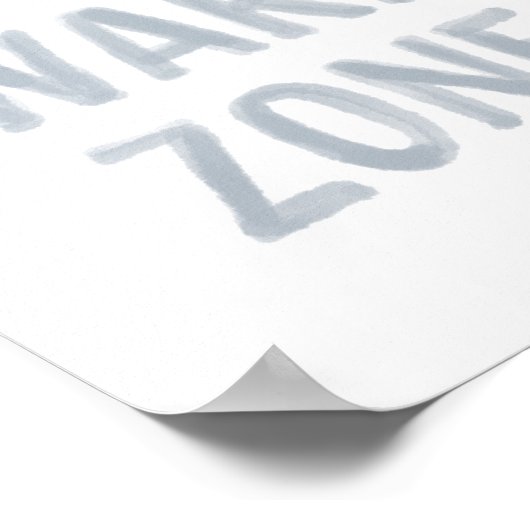 Geen Wake Zone Beach Nursery Decor Poster (Hoek)