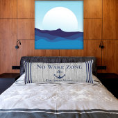 Geen Wake Zone Navy Anker Rope Nautical Lichaamskussen