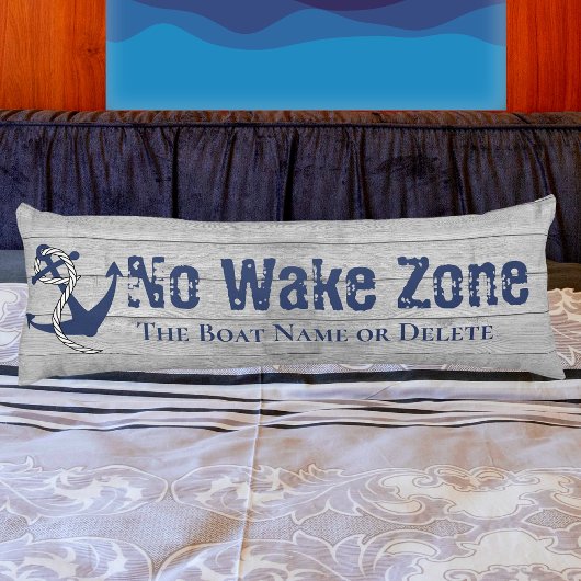 Geen Wake Zone Navy Anker Rope Nautical Lichaamskussen